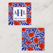 Carte d'appel Monogramme, Cartes de fermeture Mono (Devant / Derrière)