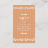 Carte D'appel Monogramme de Boho Amérindien (Dos)