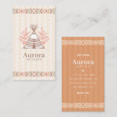 Carte D'appel Monogramme de Boho Amérindien (Devant / Derrière)