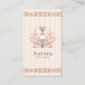 Carte D'appel Monogramme de Boho Amérindien (Devant)