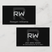 Carte d'appel monogramme moderne (Devant / Derrière)