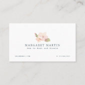 Carte D'appel Monogramme rose cerisier Fleur Wreath maman (Dos)