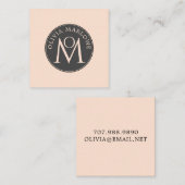 Carte d'appel monographique à crème noire unique (Devant / Derrière)
