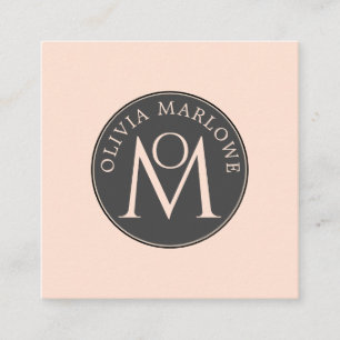 Carte d'appel monographique à crème noire unique