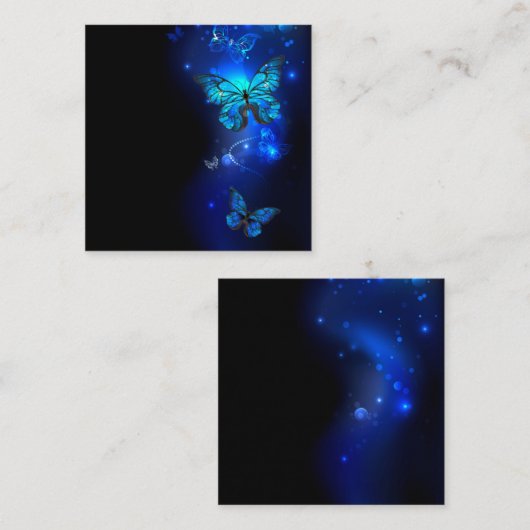 Carte D'appel Morpho Butterfly in the Dark Background (Devant / Derrière)