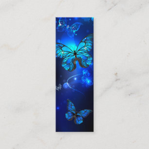 Carte D'appel Morpho Butterfly in the Dark Background