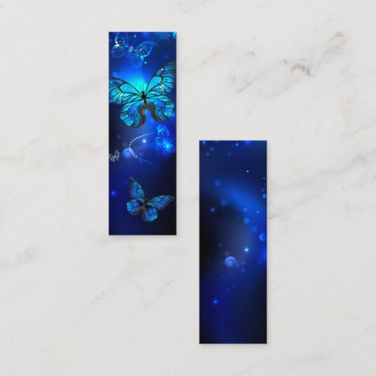 Carte D'appel Morpho Butterfly in the Dark Background (Devant / Derrière)
