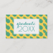 Carte D'appel Motif d'ananas de l'obtention du diplôme | de (Dos)