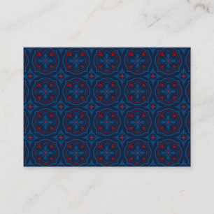 Carte D'appel Motif de carrelage floral décoratif