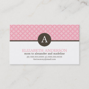 Carte D'appel Motif de cercles d'amusement décoré d'un