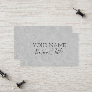 Carte D'appel Motif de rose grise Fleur personnalisée Entreprise