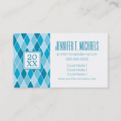 Carte D'appel Motif d'hiver de harlequin de l'obtention du (Dos)