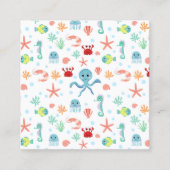 Carte D'appel Motif du monde marin (Devant)