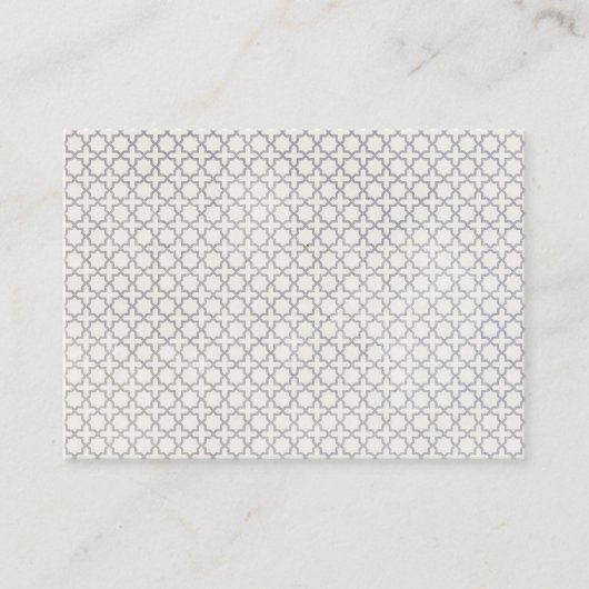 Carte D'appel Motif géométrique beige islamique (Devant)