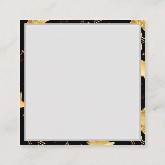 Carte D'appel Motif sans couture avec étoiles d'or (Dos)