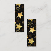 Carte D'appel Motif sans couture avec étoiles d'or (Devant / Derrière)