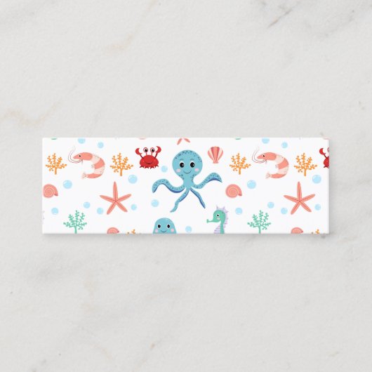 Carte D'appel Motif Sea World (Devant)