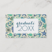 Carte D'appel Motif turquoise d'animaux de mer de l'obtention du (Dos)