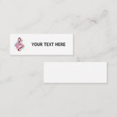 Carte D'appel Musical treble clef notes with sakura flowers (Devant / Derrière)