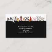 Carte D'appel Noir Blanc Mix Animaux de ferme Vétérinaire (Dos)