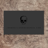 Carte d'appel Noir Crâne moderne effrayant