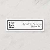 Carte D'appel Noir et blanc professionnel Votre logo et code QR (Devant)