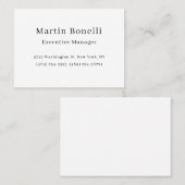 Carte D'appel Noir et blanc tendance minimal simple (Devant / Derrière)