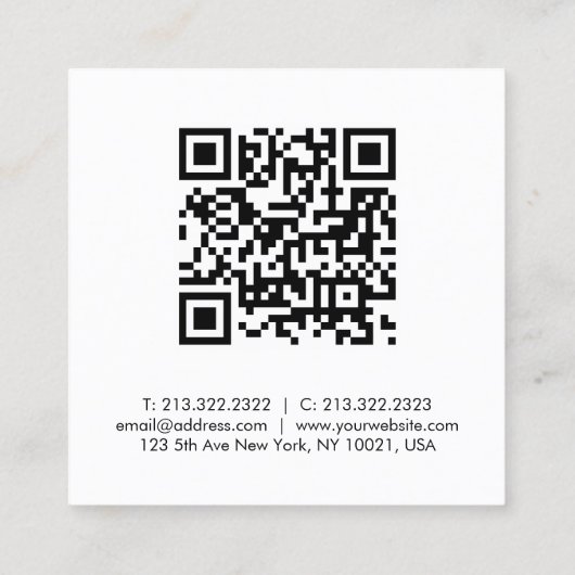 Carte D'appel Nom de l'employé personnalisé Code QR Logo de l'en (Dos)