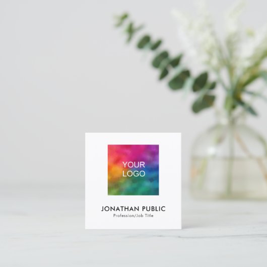 Carte D'appel Nom de l'employé personnalisé Code QR Logo de l'en (Debout devant)