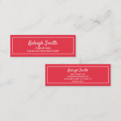 Carte D'appel Nom de l'insertion de diplôme blanc rouge (Devant / Derrière)