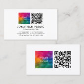 Carte D'appel Nom d'employé personnalisé Code QR Logo d'entrepri (Devant / Derrière)