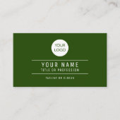 Carte D'appel Nom du code QR Logo professionnel Forêt sombre Ver (Devant)