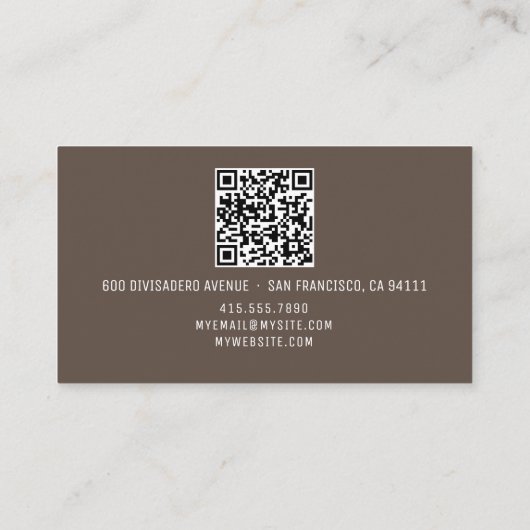 Carte D'appel Nom du code QR Logo professionnel Pumpernickel Bro (Dos)