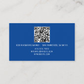 Carte D'appel Nom du code QR Logo professionnel Royal Blue (Dos)