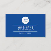 Carte D'appel Nom du code QR Logo professionnel Royal Blue (Devant)