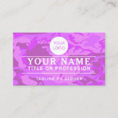 Carte D'appel Nom du logo professionnel QR Code Pastel Purple Ca (Devant)