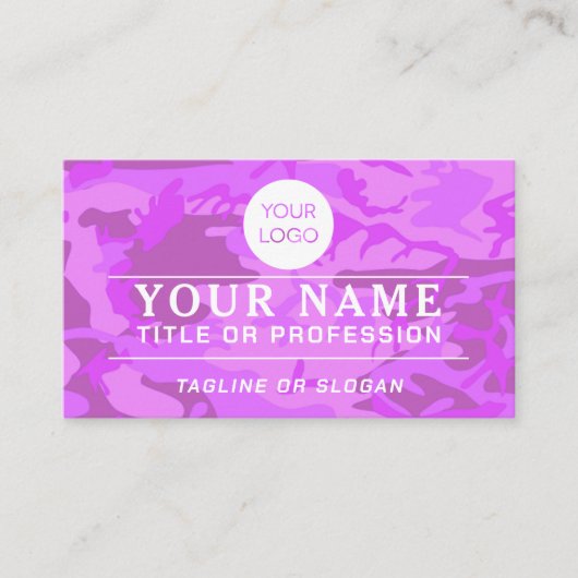 Carte D'appel Nom du logo professionnel QR Code Pastel Purple Ca (Devant)