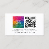 Carte D'appel Nom Et Titre De L'Employé Code QR Logo De L'Entrep (Dos)