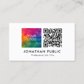 Carte D'appel Nom Et Titre De L'Employé Code QR Logo De L'Entrep (Devant)