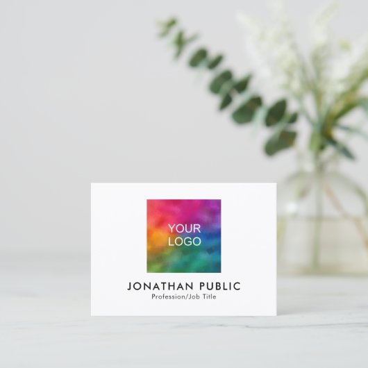 Carte D'appel Nom Et Titre De L'Employé Code QR Logo De L'Entrep (Debout devant)