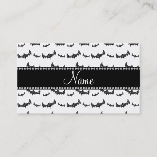 Carte D'appel Nom personnalisé chauve-souris à parties scintilla (Devant)