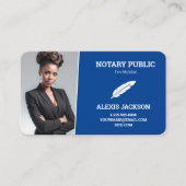 Carte D'appel Notary Public Custom QR Photo (Devant)