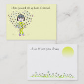 Carte D'appel Note d'amour de gamelle de marguerites - (Devant / Derrière)