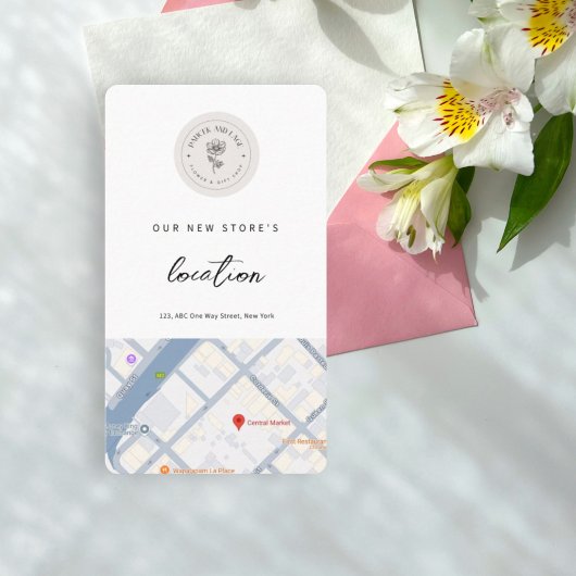 Carte D'appel Nouveau plan de l'emplacement commercial logo comm