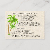 Carte D'appel Numéro de contact Shell élégant / Entreprise (Dos)