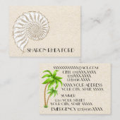 Carte D'appel Numéro de contact Shell élégant / Entreprise (Devant / Derrière)