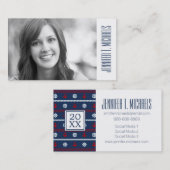 Carte D'appel Océan blanc de l'obtention du diplôme | de photo (Devant / Derrière)