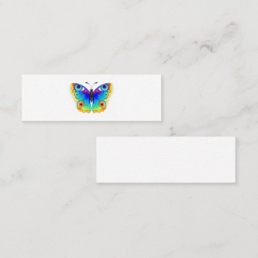 Carte D'appel Oeil de paon arc-en-ciel (Devant / Derrière)