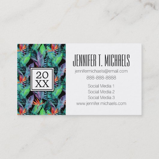 Carte D'appel Oiseau d'aquarelle de l'obtention du diplôme | de (Dos)