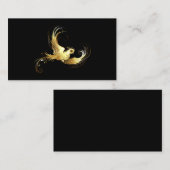Carte D'appel Oiseau d'or sur Arrière - plan noir (Devant / Derrière)